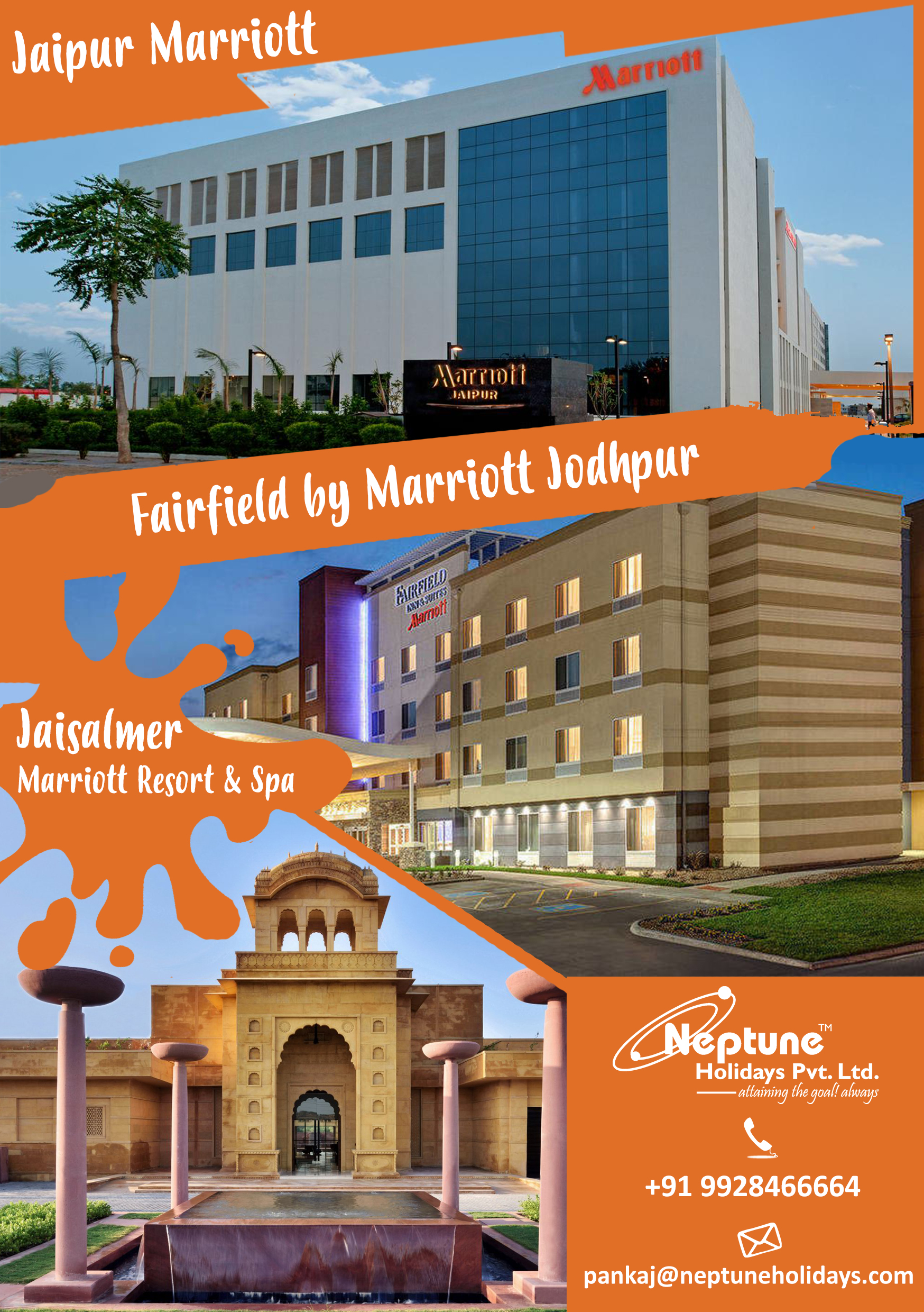 Jaipur + Jodhpur + Jaisalmer Marriott